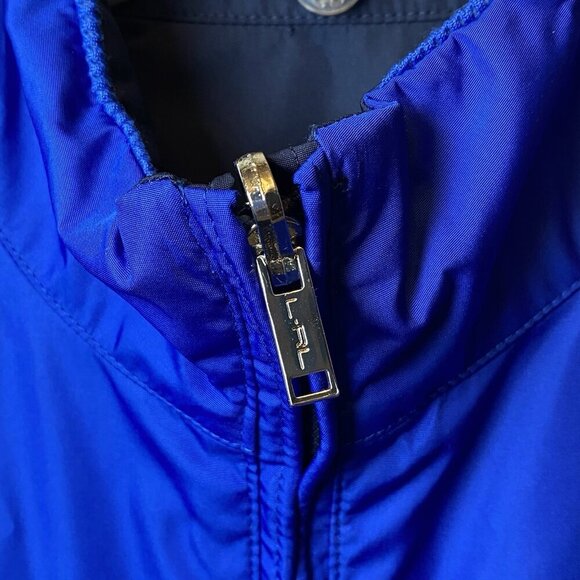 Ralph Lauren Women’s Sz M Crest Full Zip Reversible Golf Vest 6 Zip Pockets - Picture 6 of 14